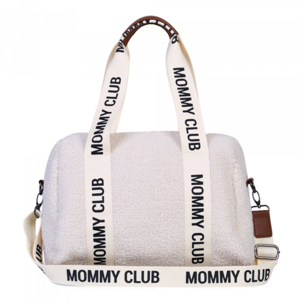 Sac à langer mommy club signature teddy ecru Childhome