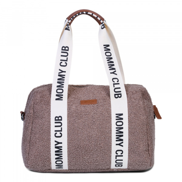 Sac à langer mommy club signature teddy brun doux Childhome