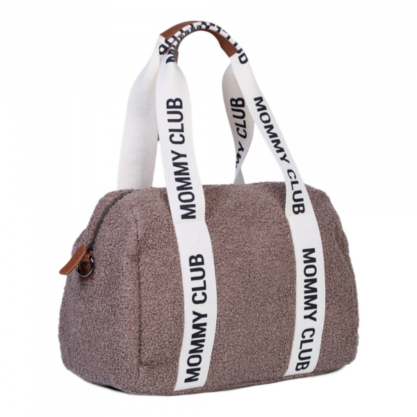 Sac à langer mommy club signature teddy brun doux Childhome