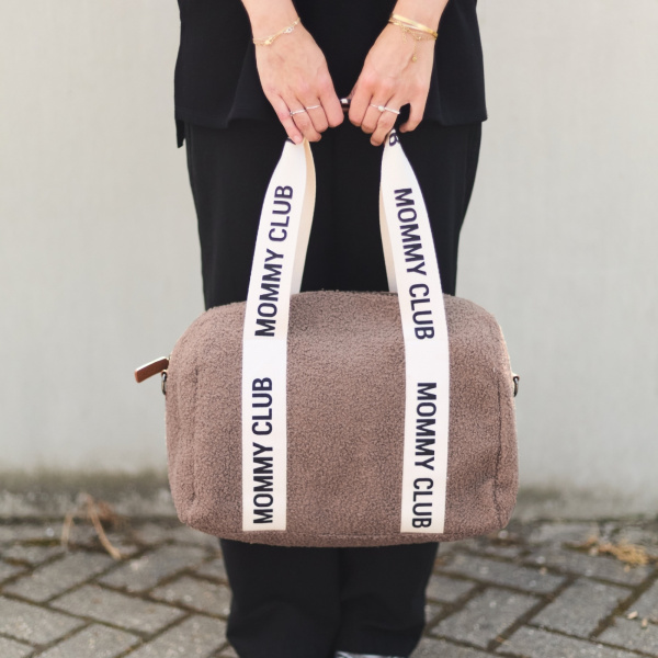 Sac à langer mommy club signature teddy brun doux Childhome