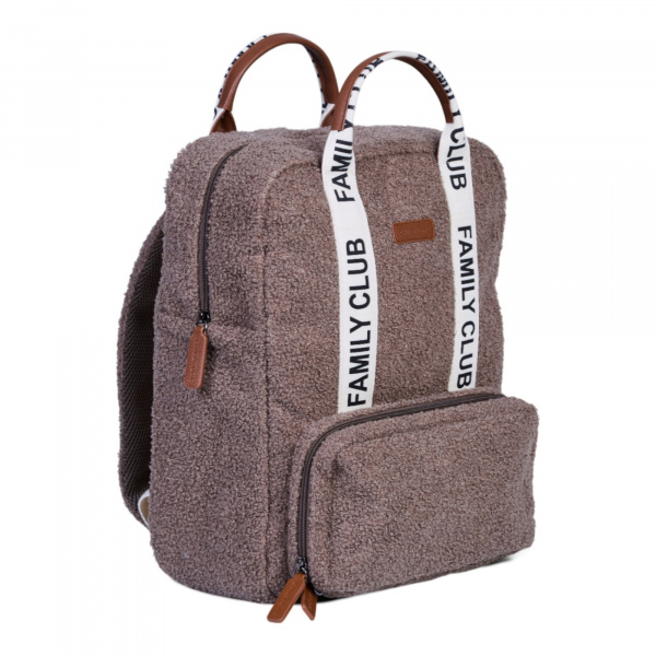 Sac à dos à langer family club signature teddy brun doux Childhome