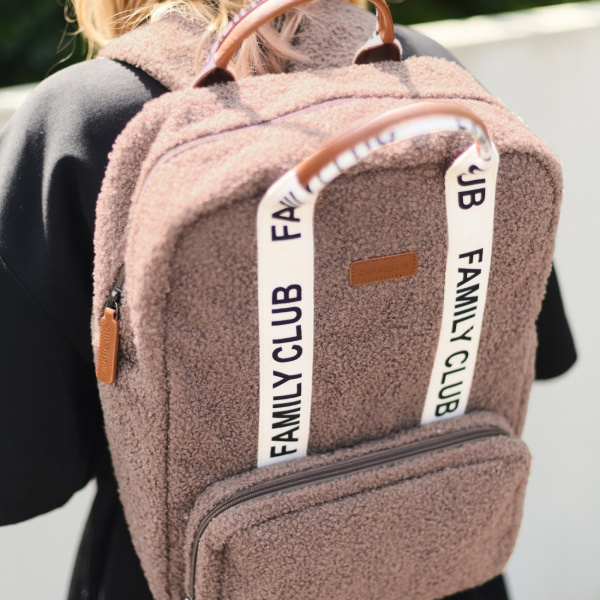 Sac à dos à langer family club signature teddy brun doux Childhome