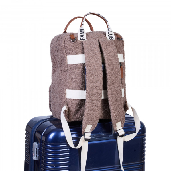 Sac à dos à langer family club signature teddy brun doux Childhome