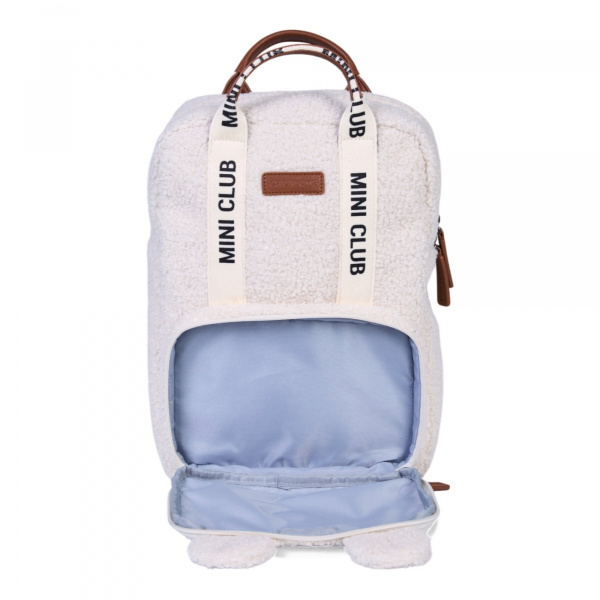 Sac à dos enfant mini club signature teddy ecru Childhome