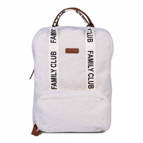Sac à dos à langer family club signature teddy ecru Childhome