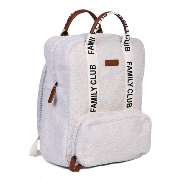 Sac à dos à langer family club signature teddy ecru Childhome