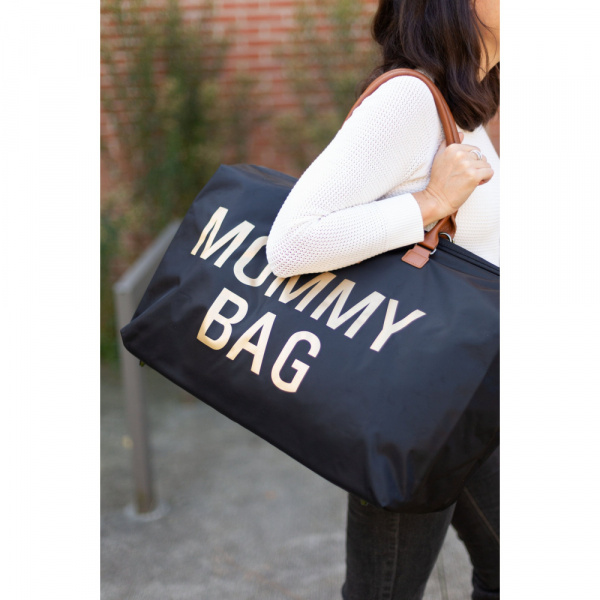 Sac à langer mommy bag canvas gris Childhome