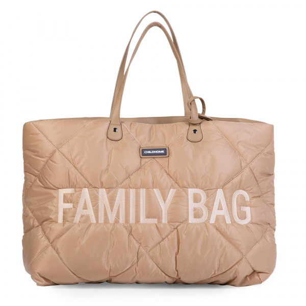 Sac à langer family bag matelassé beige Childhome