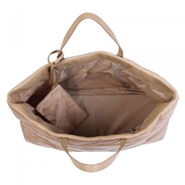 Sac à langer family bag matelassé beige Childhome