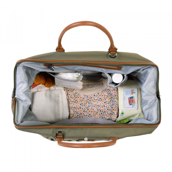 Sac à langer mommy bag canvas gris Childhome