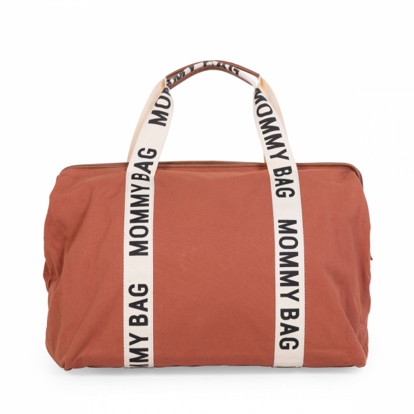 Sac à langer mommy bag signature canvas terracotta Childhome