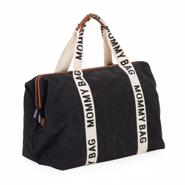 Sac à langer mommy bag signature canvas noir Childhome