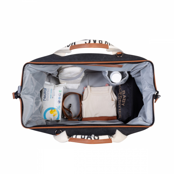 Sac à langer mommy bag signature canvas noir Childhome