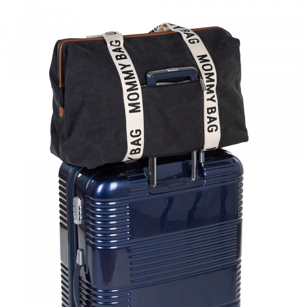 Sac à langer mommy bag signature canvas noir Childhome