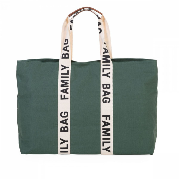 Sac à langer family bag signature canvas vert Childhome