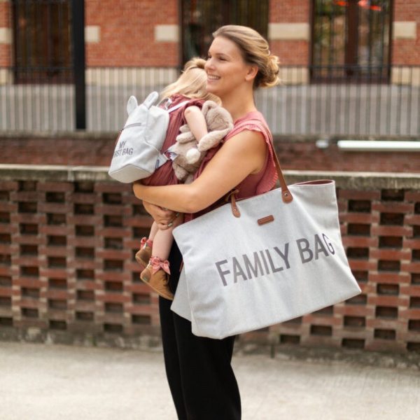 Sac à langer family bag matelassé beige Childhome