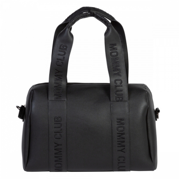 Sac à langer mommy club signature simili cuir noir Childhome