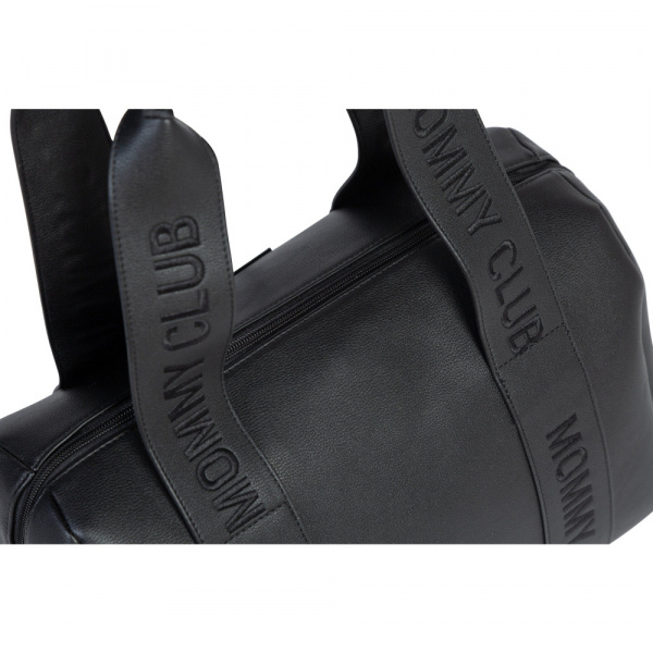 Sac à langer mommy club signature simili cuir noir Childhome