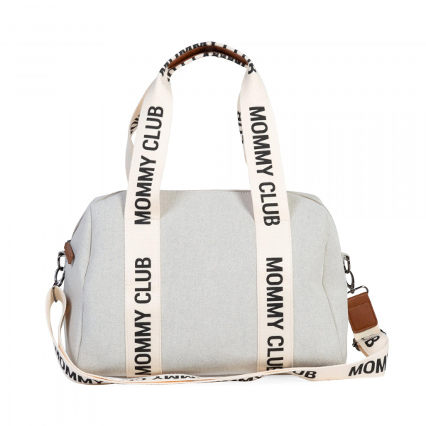 Sac à langer mommy club signature canvas écru Childhome