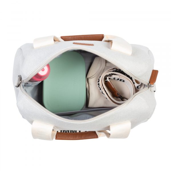 Sac à langer mommy club signature canvas écru Childhome