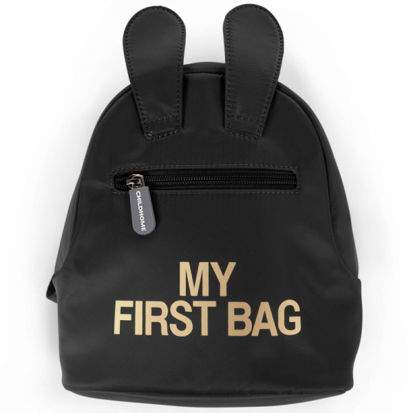 Sac à dos enfant my first bag noir et or Childhome