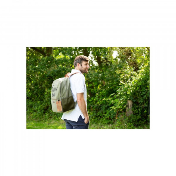 Sac à dos à langer daddy bag canvas kaki Childhome