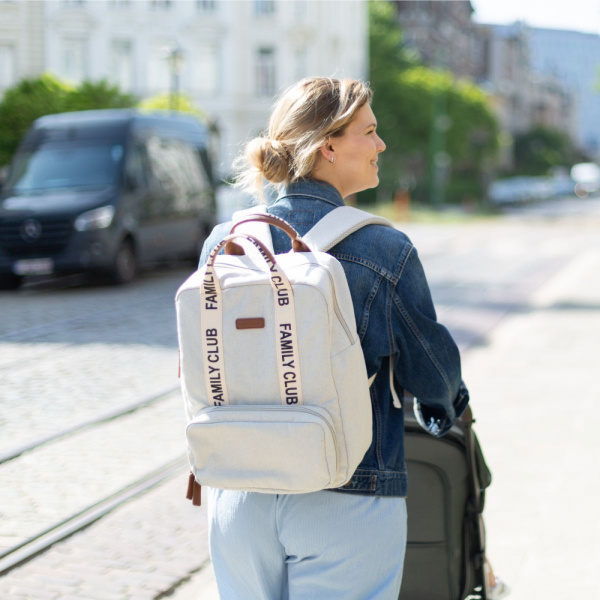 Sac à dos family club signature off white Childhome