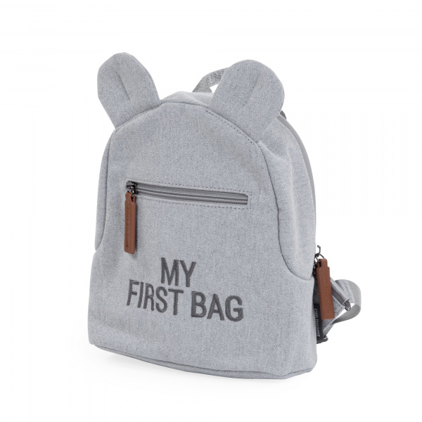 Sac à dos enfant my first bag canvas gris Childhome