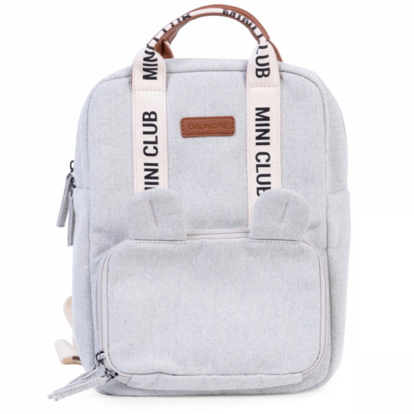 Sac à dos enfant mini club signature canvas off white Childhome