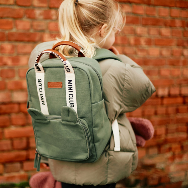 Sac à dos enfant mini club signature canvas vert Childhome