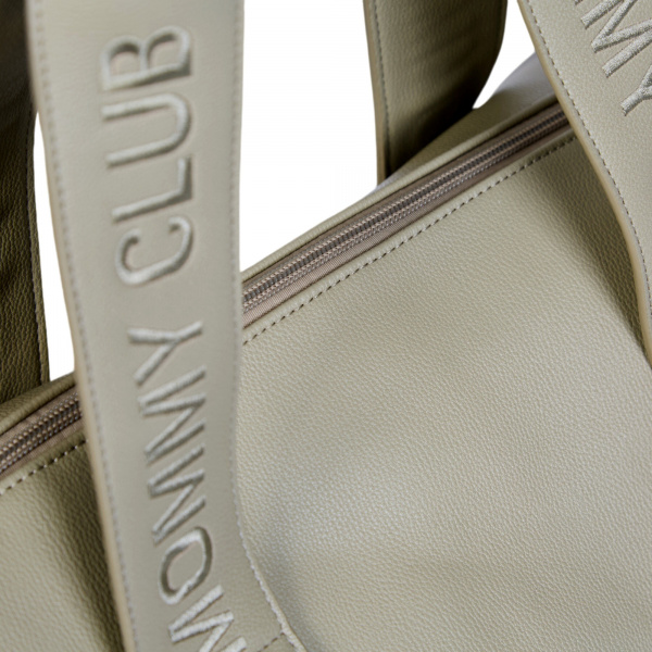 Sac à langer mommy club signature simili cuir vert Childhome