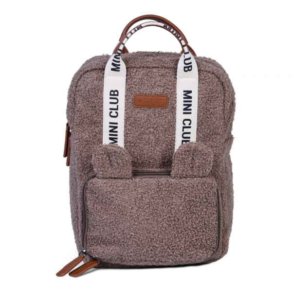 Sac à dos enfant mini club signature teddy brun doux Childhome