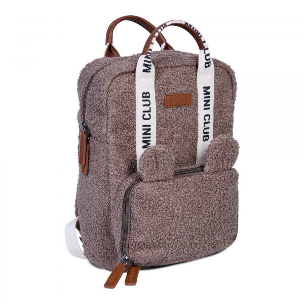 Sac à dos enfant mini club signature teddy brun doux Childhome
