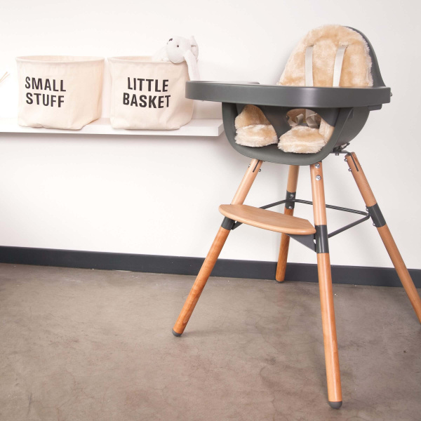 Chaise haute évolutive evolu 2 gris anthracite Childhome