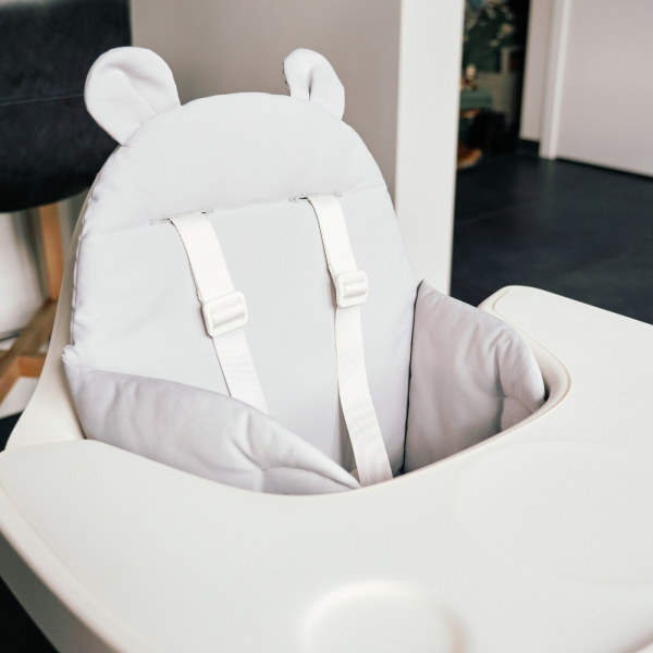 Coussin pour chaise haute déperlant gris Childhome
