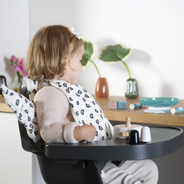 Pack chaise haute évolutive evolu 2 grise + tablette grise Childhome