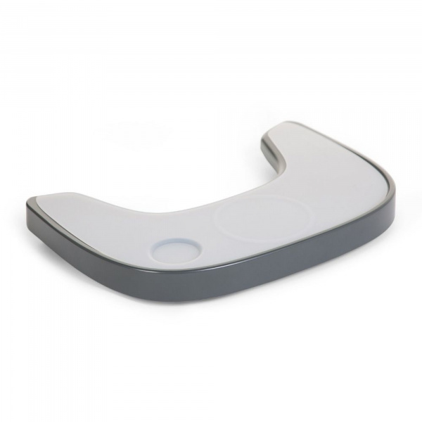 Tablette chaise evolu 2 grise et set en silicone Childhome