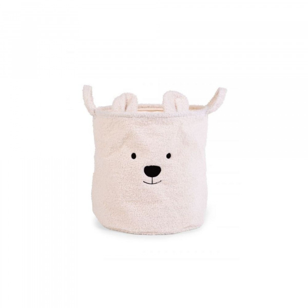 Panier de rangement teddy 40 cm écru Childhome