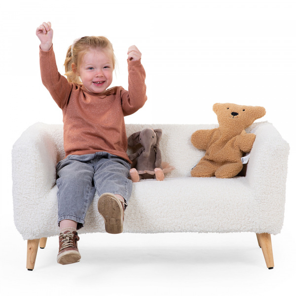 Banc pour enfants teddy blanc Childhome