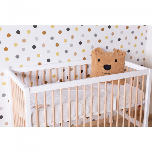 Lit bébé 60x120cm blanc et naturel cot 97 Childhome