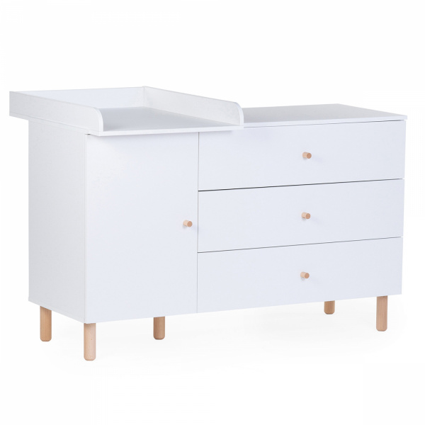 Commode wonder white avec plan à langer Childhome