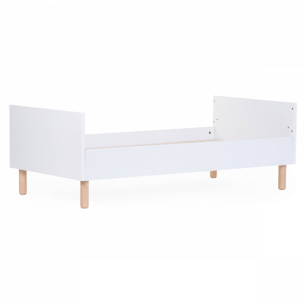 Lit 70x140cm wonder white avec pied naturel Childhome