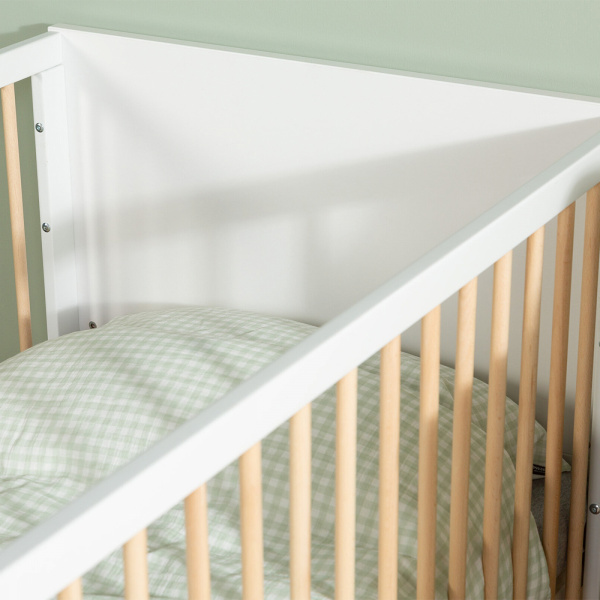 Lit 70x140cm wonder white avec pied naturel Childhome