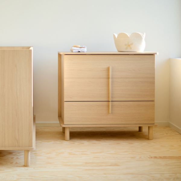 Commode nordica naturel avec plan à langer Childhome