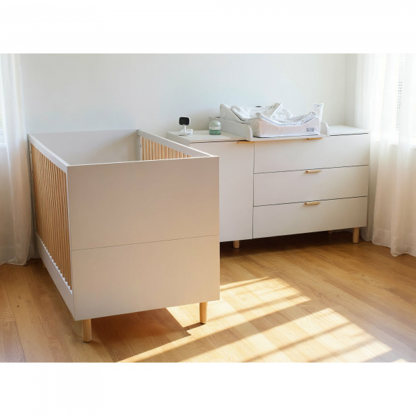 Chambre bébé duo lit 70x140 + commode à langer cosy clay Childhome