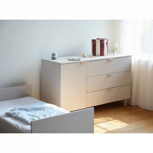 Chambre bébé duo lit 70x140 + commode à langer cosy clay Childhome