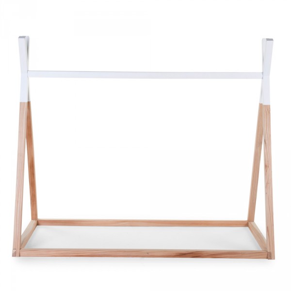 Lit tipi 70x140cm naturel/blanc Childhome