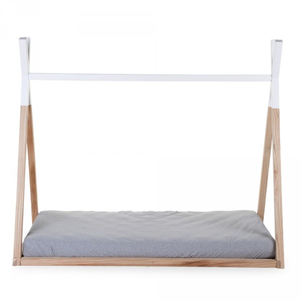 Lit tipi 70x140cm naturel/blanc Childhome