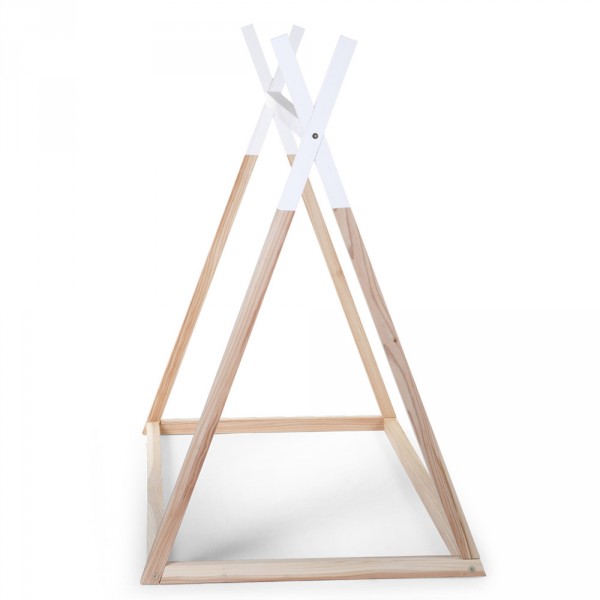Lit tipi 70x140cm naturel/blanc Childhome