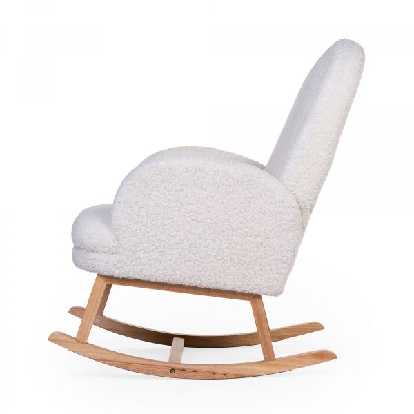 Fauteuil à bascule teddy ecru Childhome